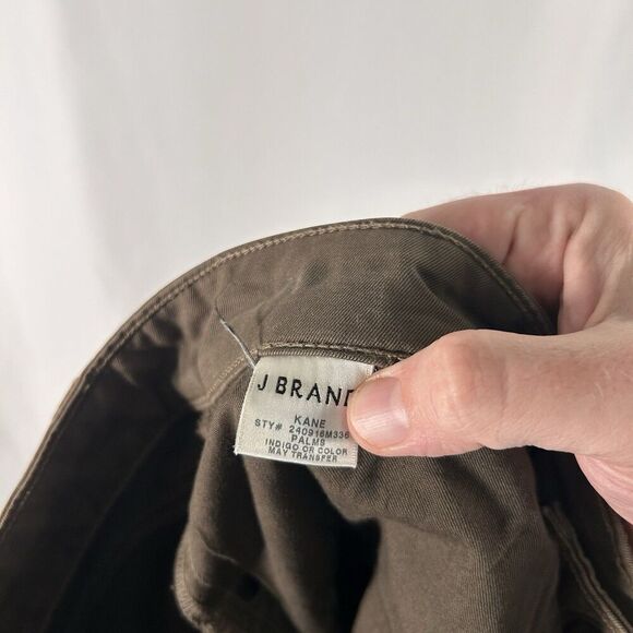 J Brand Kane Pants Men's 32 Brown Cotton Blend Pockets Button Zip - Picture 10 of 11
